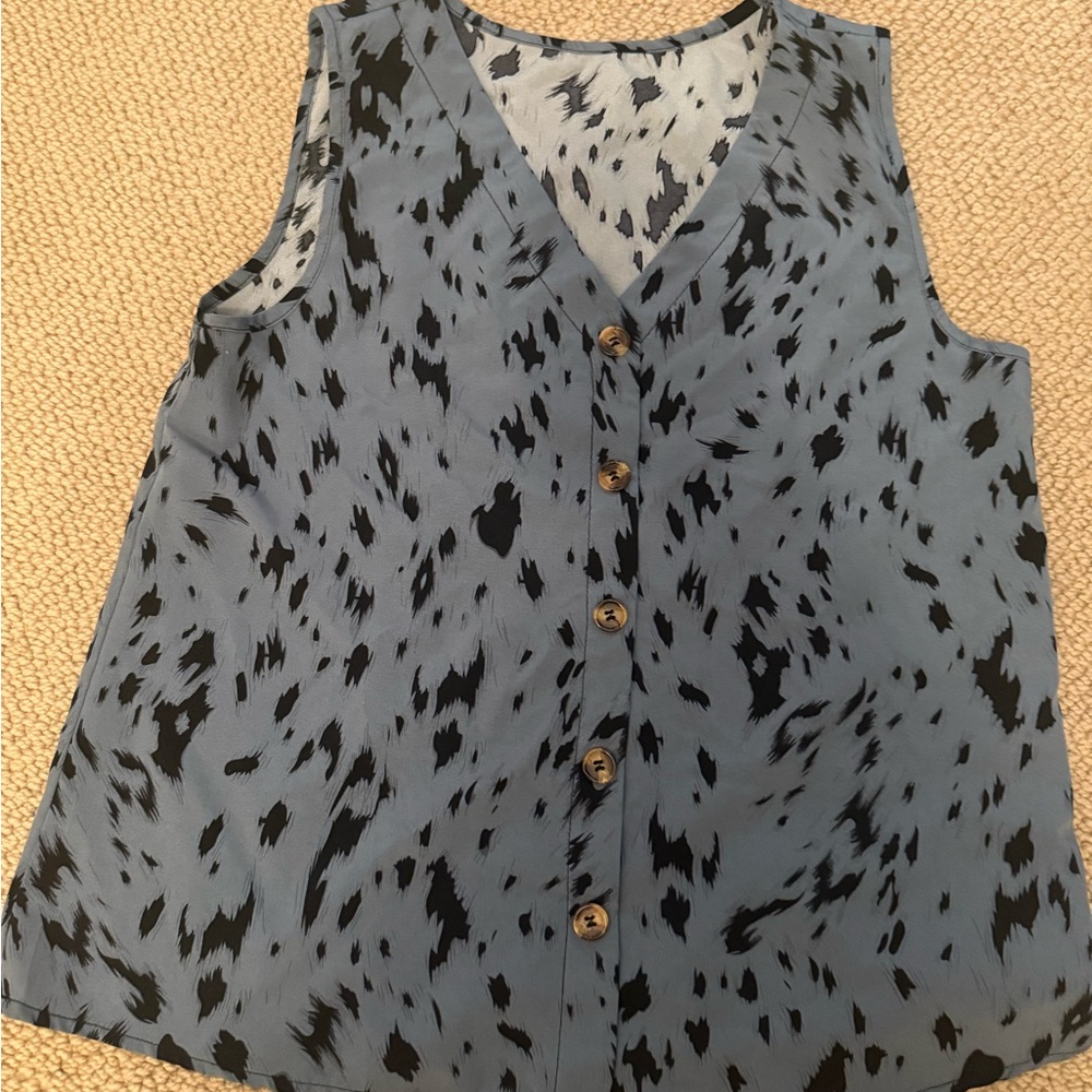 SHEIN Gray Sleeveless Boxy Tank Top